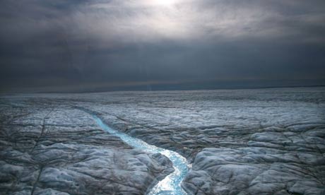 Melting ice caps in Greenland