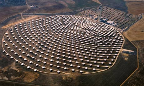 solar power plants in usa. A solar power plant in Spain