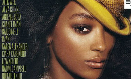 naomi campbell vogue cover. As Naomi Campbell sashayed