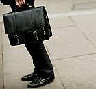 A City worker with a briefcase