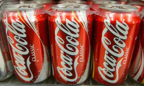 Cans of Coca-Cola