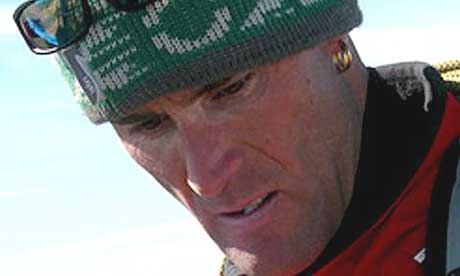 Injured Italian mountaineer <b>Marco Confortola</b>. Photograph: EPA STR/EPA - 460marco