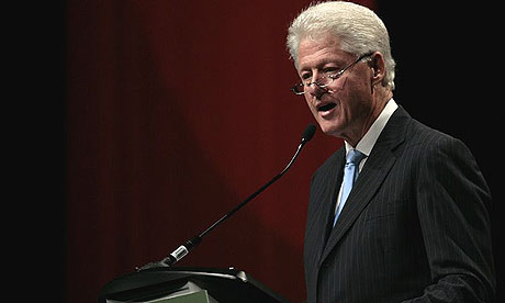 Former US president Bill Clinton speaks at the 17th International Aids Conference in Mexico City.