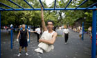 Early morning exercises in Beijing's Di Tan park
