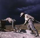 Miners working in Potosi, Bolivia