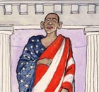 Steve Bell on Barack Obama