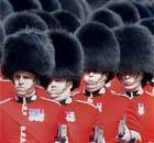 The British army's towering bearskin hats