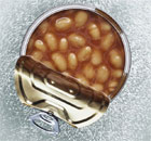 Baked beans in a can