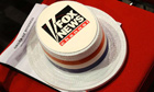 A straw boater sponsored by Fox News at the Republican National Convention