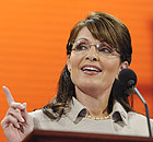 Republican vice-presidential candidate Sarah Palin, speaks during the Republican National Convention in St Paul, Minnesota.