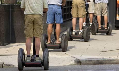 Tourists in Washington DC move about the city's historical sites aboard the Segway Personal Transporter. Photograph: AP/J Scott Applewhite