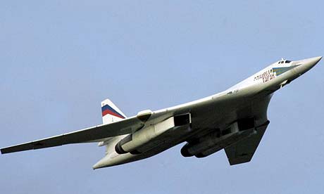 A Russian Tu-160 strategic bomber