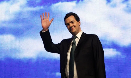 Shadow chancellor George Osborne addresses the Conservative party conference