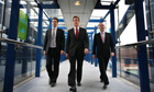 Cameron, Osborne and Hague walk to ICC