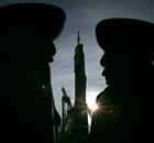 Soyuz prepares to take off from Kazakhstan