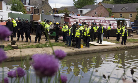 The eviction of boat dwellers at the Castle Mill boatyard in Jericho, Oxford in 2006