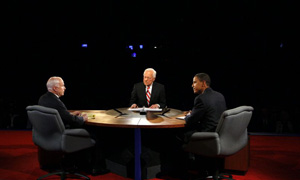 Debating in New York state: Barack Obama and John McCain