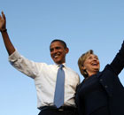 Obama and Clinton in Florida