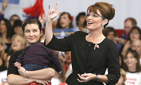 sarah palin family. Sarah Palin, with her daughter