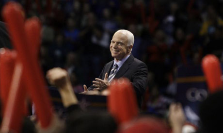 John McCain campaigns in North Carolina. Photograph: Carolyn Kaster/AP