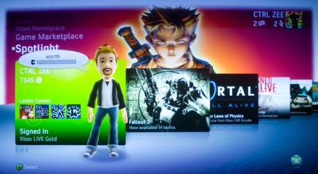 New Xbox interface screen