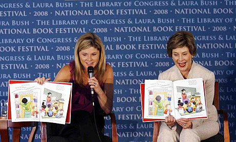 Laura Bush and Jenna Hager