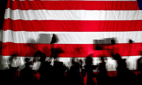 American flag supporters Texas