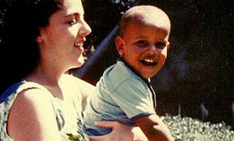 Barack Obama with his mother, Ann Dunham, in the 1960s