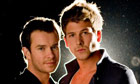 Stephen Gately (left) and fictional boyfriend in the Boyzone video for Better 
