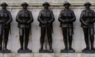 Statues of first world war soldiers at the Cenotaph in Whitehall, London 