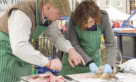 Joanna Blythman skins a rabbit