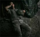 Soldier in Afghanistan, winner of the 2008 World Press Photo award