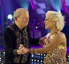 John Sergeant dancing with Kristina Rihanoff during the Live Show for the BBC programme Strictly Come Dancing