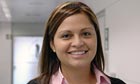 Claudia Castillo at the Hospital clinic of Barcelona after her trachea graft operation