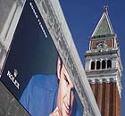 Advert in St Mark's Square, Venice