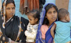 Munni (left of picture) and Rekha in Bawana on the outskirts of Delhi