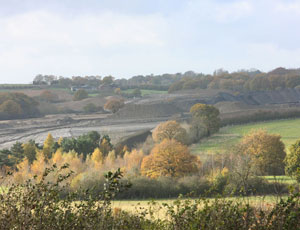 Open cast coal mine in Smalley, Derbyshire