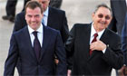 Raul Castro and Dmitry Medvedev