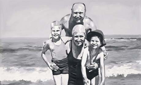 Family at the sea by Gerhard Richter Funny peculiar: Familie am Meer (Family 