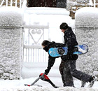 Heavy snow in Castleside, County Durham 
