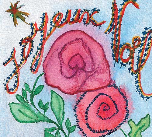 Wrapping paper designed by Vanessa Paradis