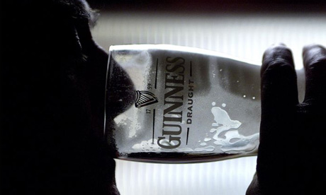 Guinness glass half empty