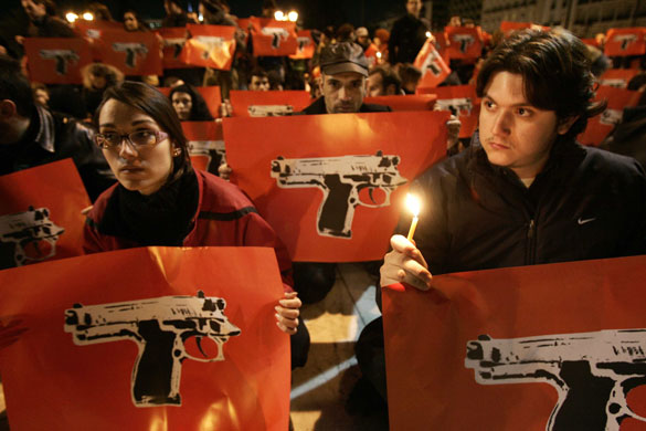 Gallery Greek riots: Protesters in front Greece's parliament building