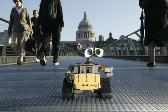 Gallery Children's toys: A WALL-E toy on the Millennium Bridge