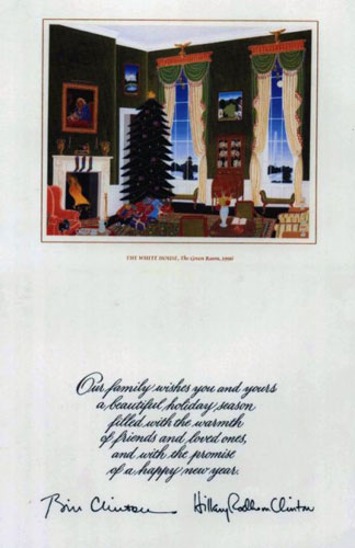Gallery Christmas cards: Christmas cards: Bill Clinton, 1996