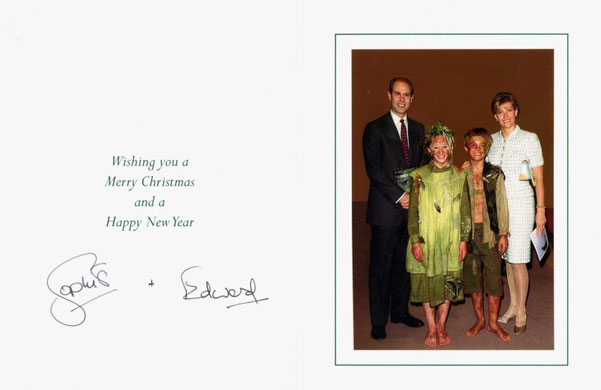 Gallery Christmas cards: Christmas cards: Prince Edwards and the Countess of Wessex, 2001