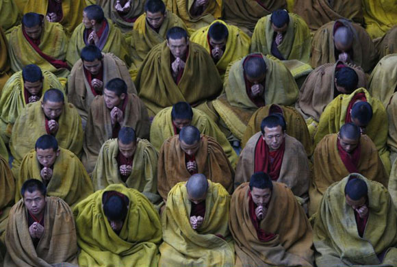 Gallery December 12 2008: Tibetan Lamas Chant Sutras At Tashilhunpo Monastery
