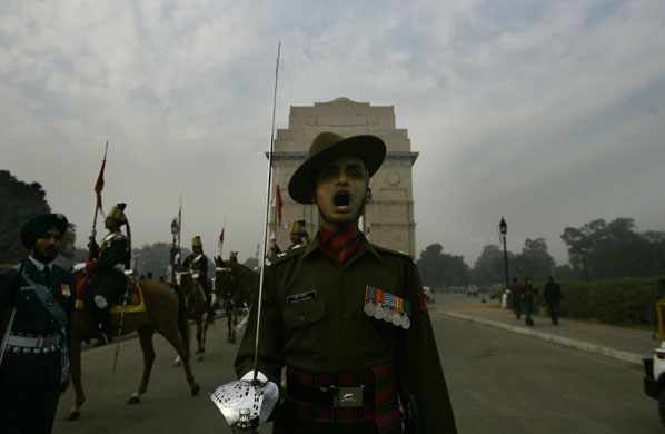Gallery 16 December 2008: New Delhi, India: An army officer after Victory Day celebrations