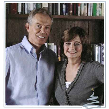 Tony Blair and Cherie Blair Christmas card