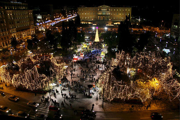 Gallery Christmas lights: Athens